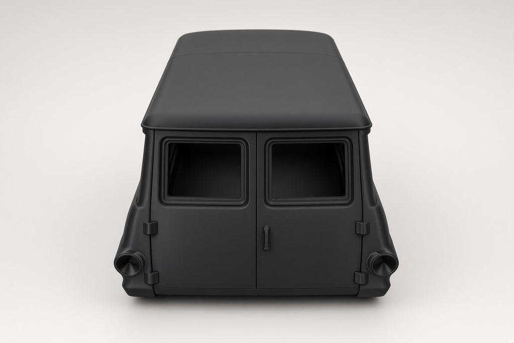 1/10 Scale 3D Printed 1964 International Panel Truck RC Crawler Body black PETG
