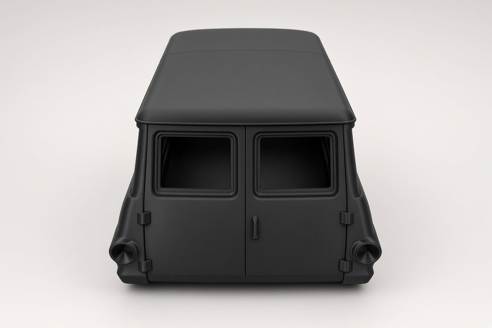 1/10 Scale 3D Printed 1964 International Panel Truck RC Crawler Body black PETG
