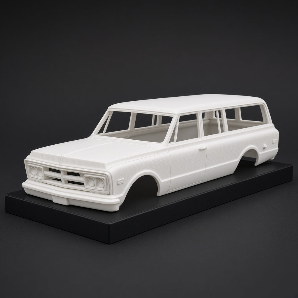 3D Printed 1972 GMC Suburban 1/10 RC Crawler Body — SCX10 III Gladiator, 13.9” Wheelbase