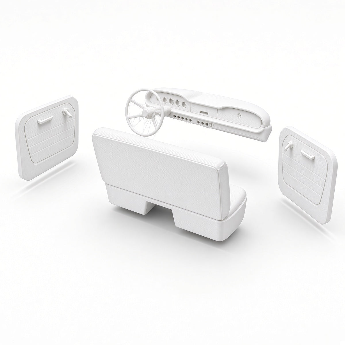 1/10 Scale 3D Printed 1964 International Half Cab Interior Kit RC Crawler
