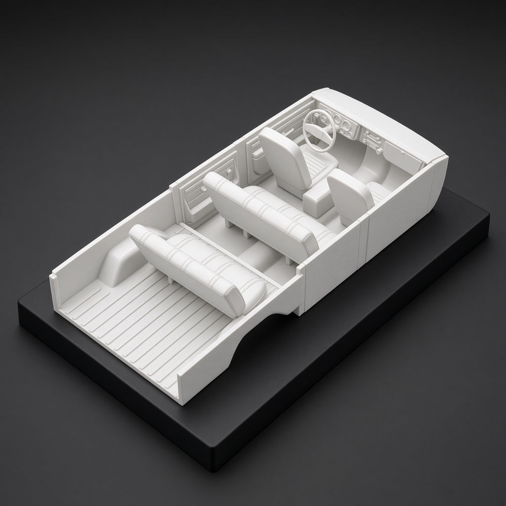 1/10 Scale 3D Printed Interior Kit for 1972 GMC Suburban RC Body