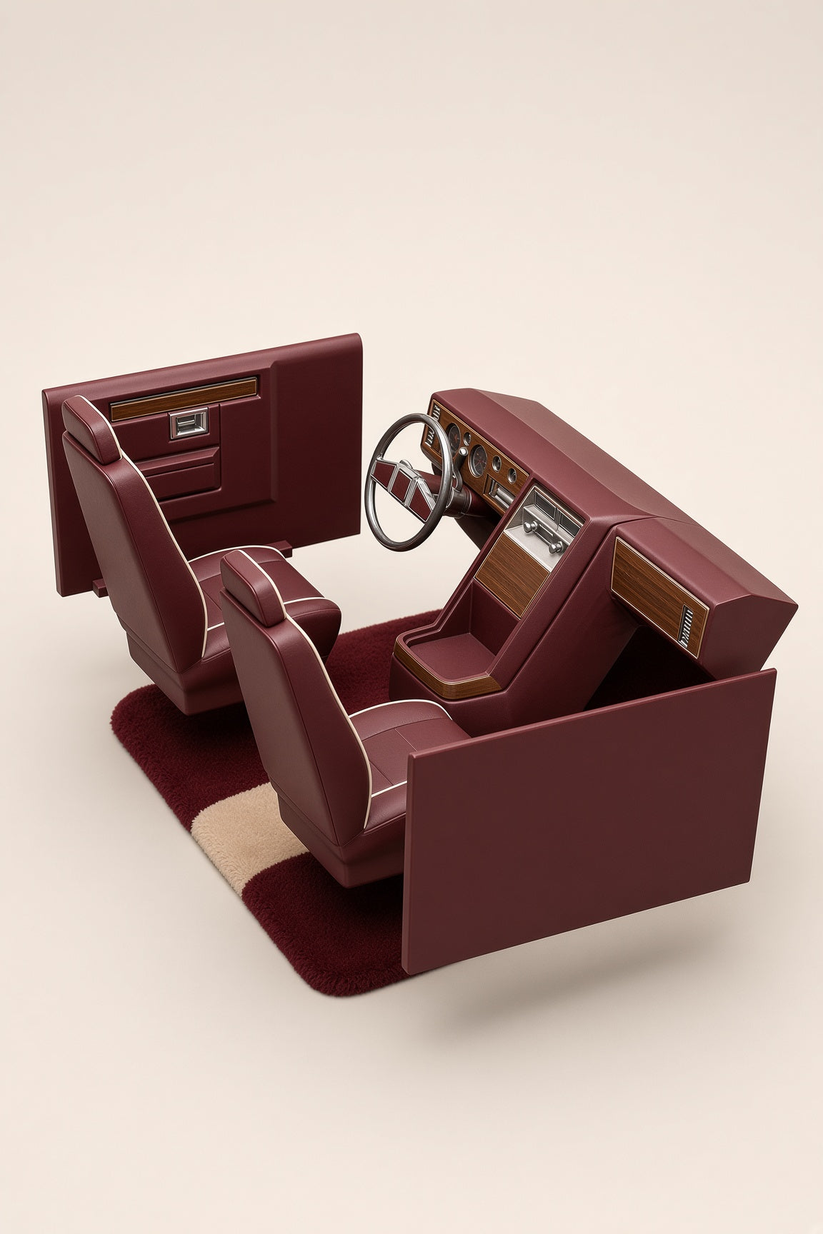 1/10 Scale 3D Printed Interior Kit for 1983 GMC Vandura RC Body