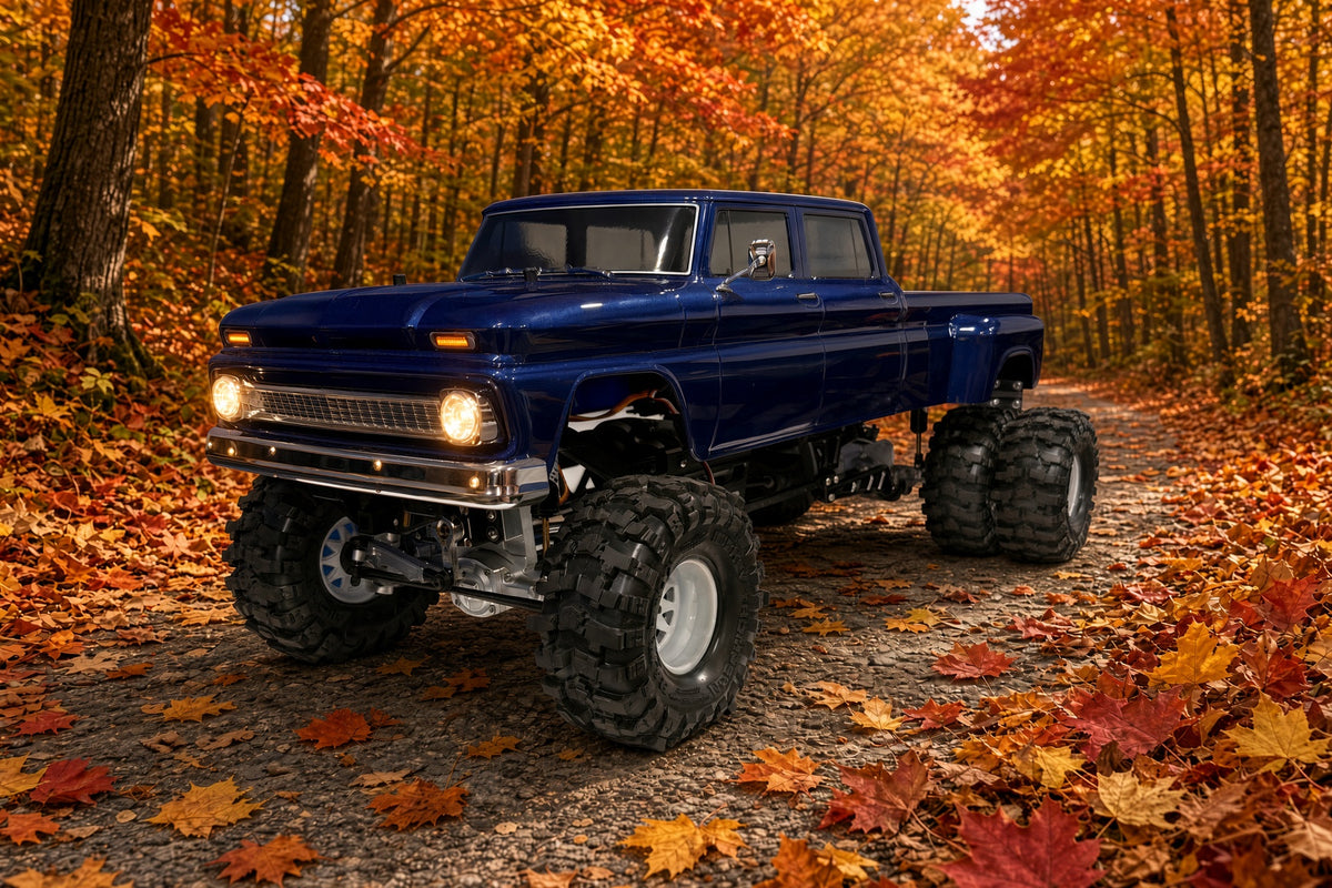 3D Printed 1/10 Scale 1965 Chevy 4-Door Dually Pickup Body — Fits CEN Sicario, F-450, DL Series