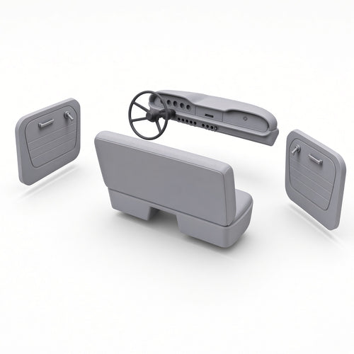 1/10 Scale 3D Printed 1964 International Half Cab Interior Kit RC Crawler
