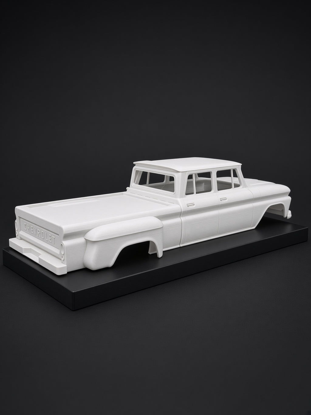 3D Printed 1/10 Scale 1965 Chevy 4-Door Dually Pickup Body — Fits CEN Sicario, F-450, DL Series