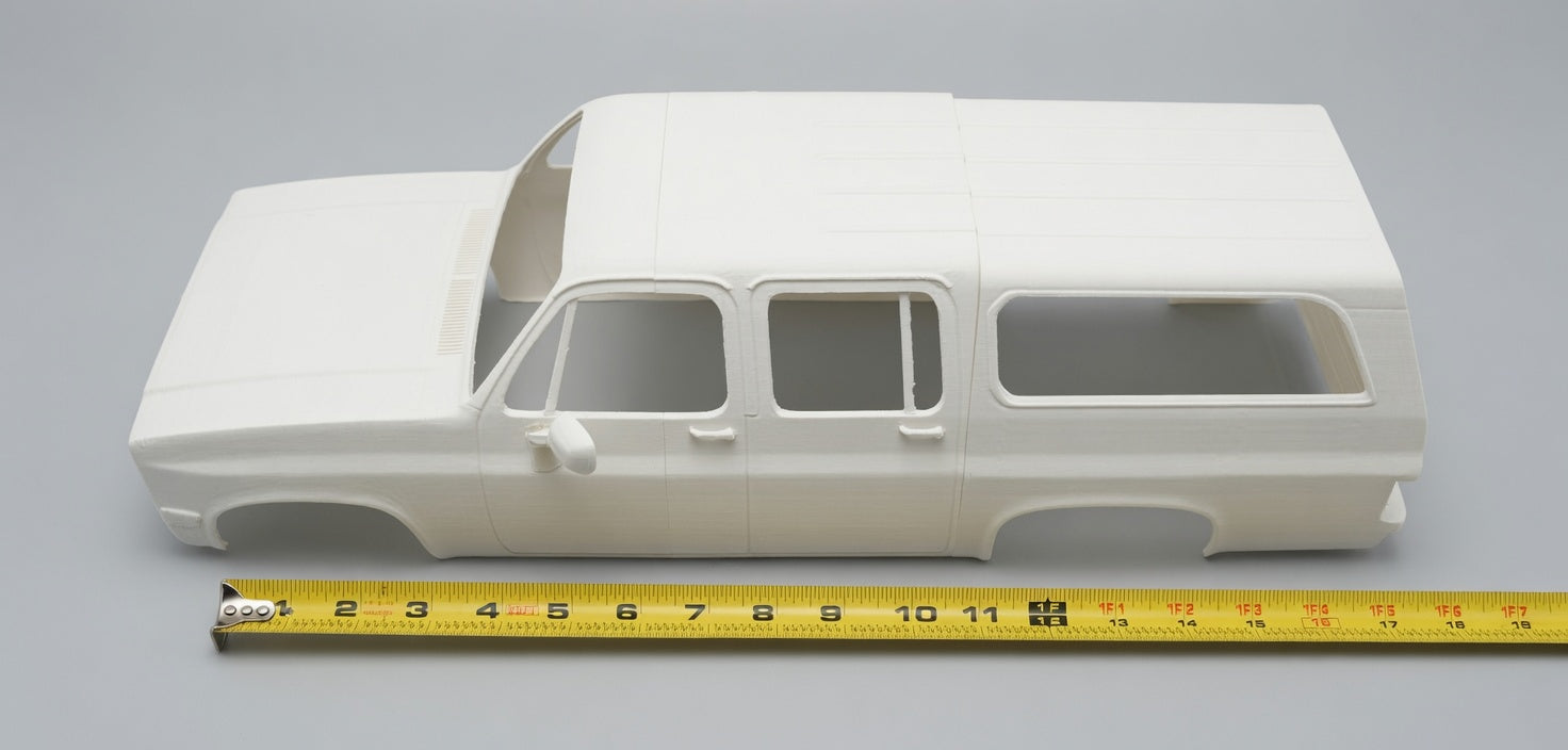 3D Printed 1989 Chevy Suburban RC Body - 1/10 Scale RC Car Body Shell