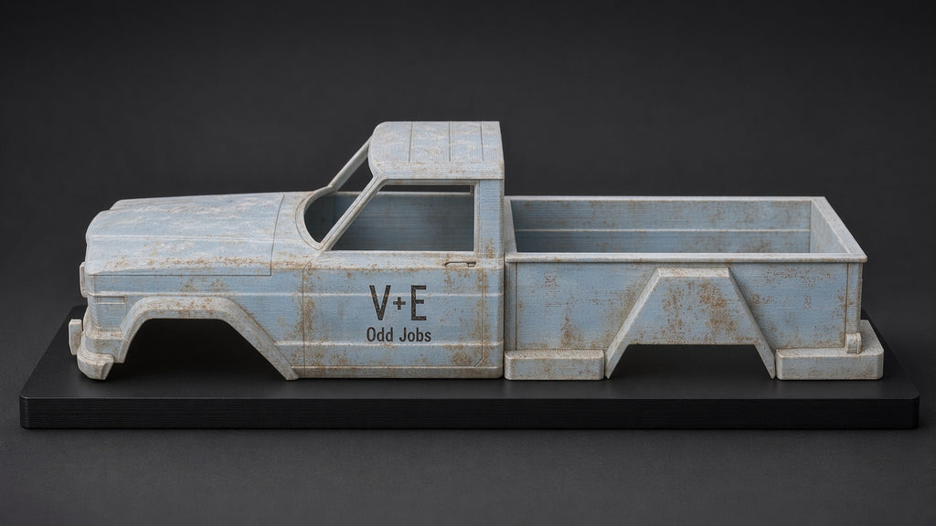 3D Printed 1/10 Scale 1963 Jeep Gladiator J200 Thriftside RC Crawler Body — The Truck from Tremors