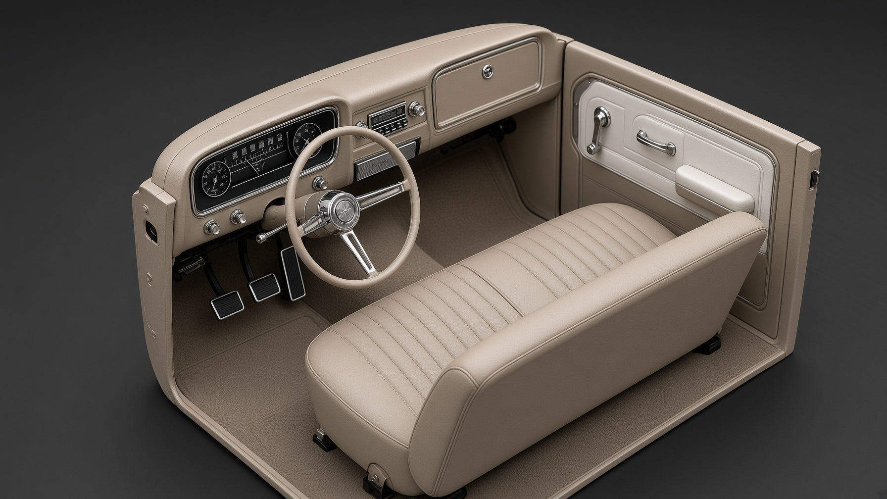 1/10 Scale 3D Printed Interior Kit for 1965 GMC Stepside Pickup Truck RC Body