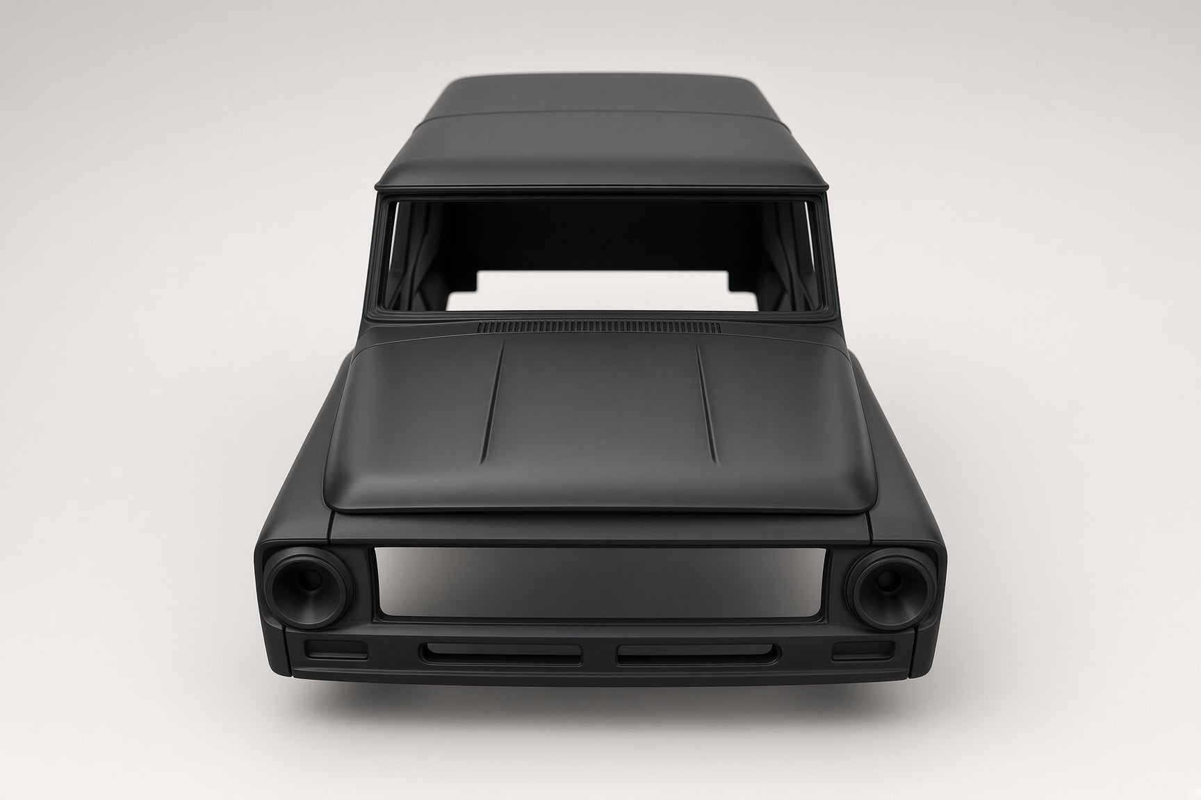1/10 Scale 3D Printed 1964 International Panel Truck RC Crawler Body black PETG