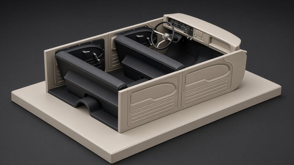 1/10 Scale 3D Printed Interior Kit for 1965 Chevy 4-Door Dually Pickup RC Body — Fits CEN Sicario, F-450, DL Series