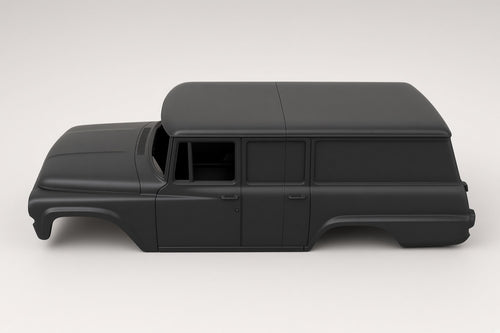 1/10 Scale 3D Printed 1964 International Panel Truck RC Crawler Body black PETG