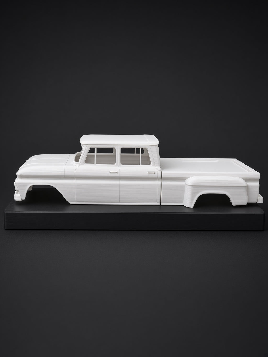 3D Printed 1/10 Scale 1965 Chevy 4-Door Dually Pickup Body — Fits CEN Sicario, F-450, DL Series