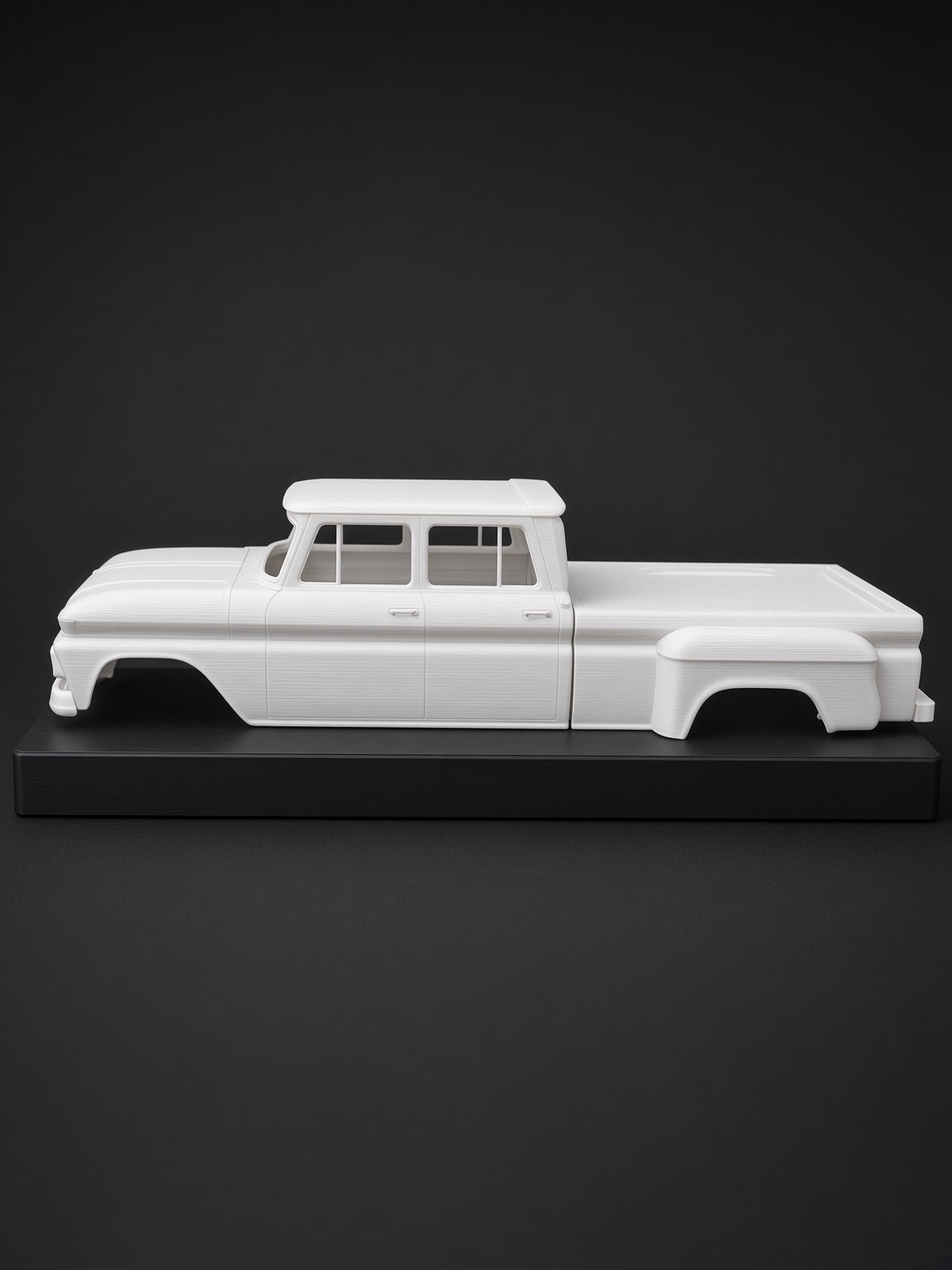 3D Printed 1/10 Scale 1965 Chevy 4-Door Dually Pickup Body — Fits CEN Sicario, F-450, DL Series