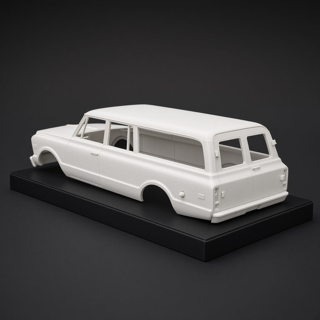 3D Printed 1972 GMC Suburban 1/10 RC Crawler Body — SCX10 III Gladiator, 13.9” Wheelbase