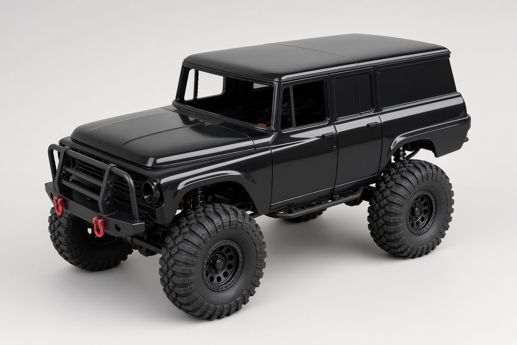 1/10 Scale 3D Printed 1964 International Panel Truck RC Crawler Body black PETG