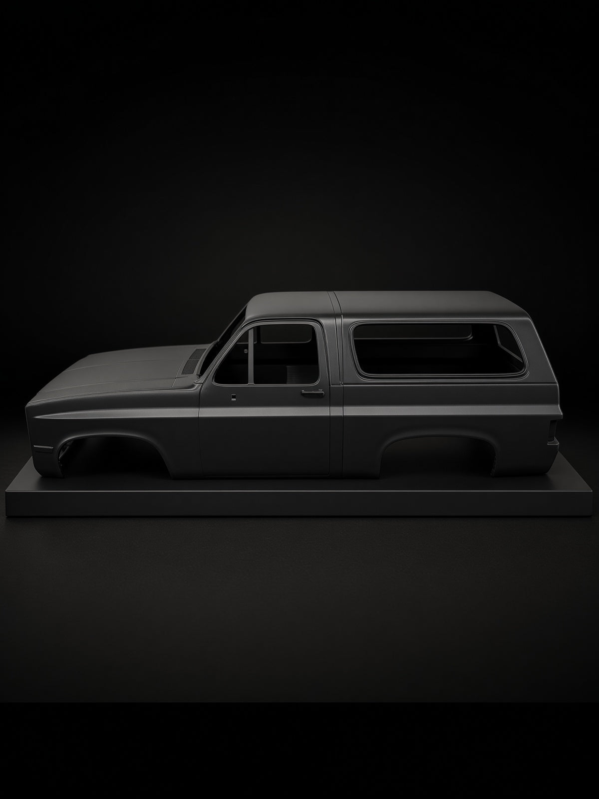1/10 Scale 3D Printed 1984 Chevy K5 Blazer RC Crawler Body – PETG Black