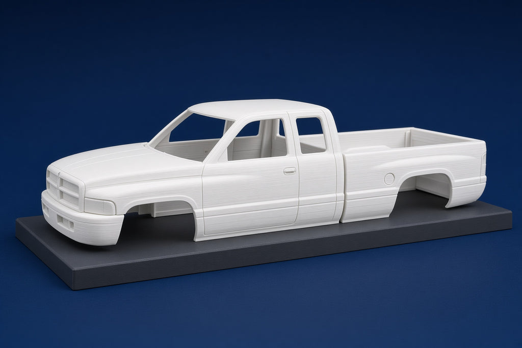 3D Printed 2nd Gen Dodge Ram 1500 Pickup 1/10 RC Crawler Body — 13.9” Wheelbase