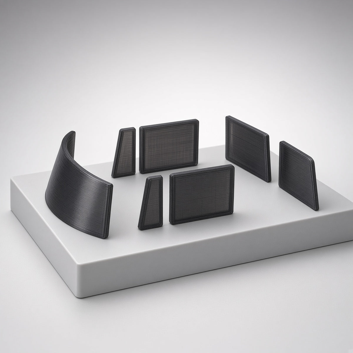 3D Printed Tinted Black Window Kit for 1/10 RC Car Bodies — Drop-In Fit, No Cutting
