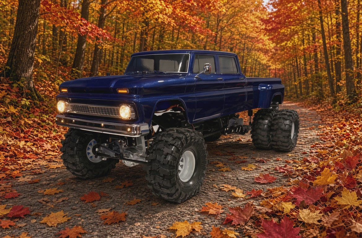 3D Printed 1/10 Scale 1965 Chevy 4-Door Dually Pickup Body — Fits CEN Sicario, F-450, DL Series